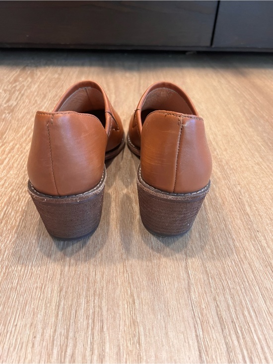 Madewell Brown Leather Cutout D’Orsay Heeled Loafers Shoes 8.5 main image 7